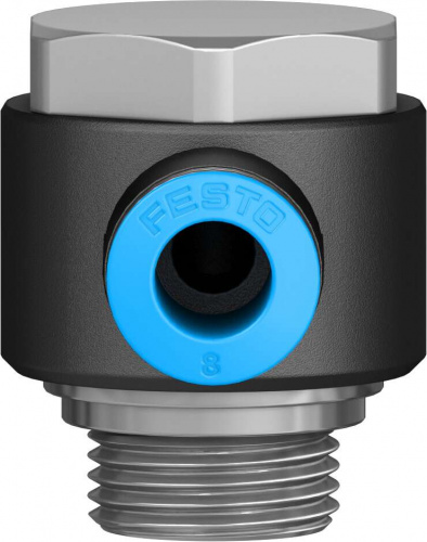 186142 Угловой штуцер с цанговым зажимом и резьбой QSLV-G3/8-8 FESTO