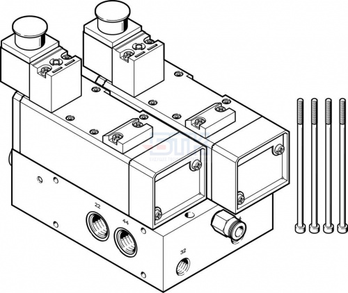 2738672 Монтажная плита VABP-S1-2V1G-G38-2M-A1 FESTO 2738672 Монтажная плита VABP-S1-2V1G-G38-2M-A1 FESTO