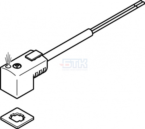 547269 Штекерная розетка с кабелем KMEB-3-24-5-LED FESTO 547269 Штекерная розетка с кабелем KMEB-3-24-5-LED FESTO