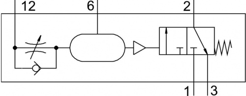 5755 Клапан задержки времени VZ-3-PK-3 FESTO