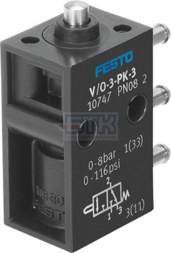 10747 Нажимной распределитель V/O-3-PK-3 FESTO 10747 Нажимной распределитель V/O-3-PK-3 FESTO