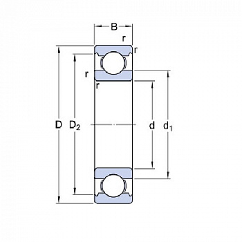 Подшипник 626-2RSH/W64 SKF Подшипник 626-2RSH/W64 SKF