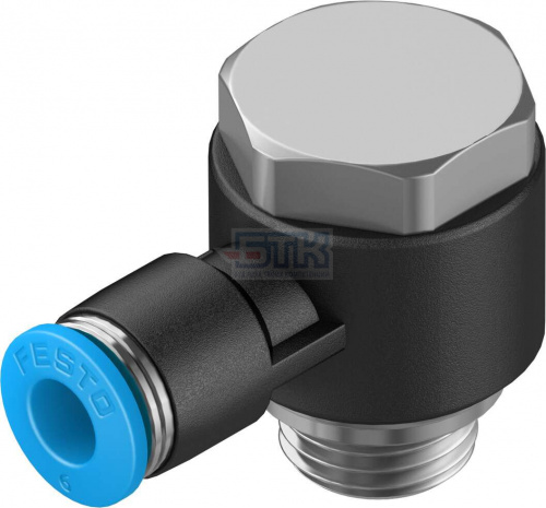 186139 Угловой штуцер с цанговым зажимом и резьбой QSLV-G1/4-6 FESTO 186139 Угловой штуцер с цанговым зажимом и резьбой QSLV-G1/4-6 FESTO