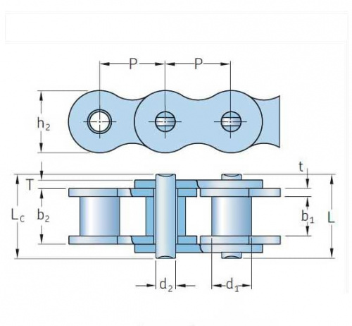 Цепь приводная роликовая однорядная PHC 16B-1X5MTR SKF Цепь приводная роликовая однорядная PHC 16B-1X5MTR SKF