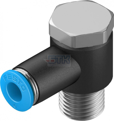 153088 Угловой штуцер с цанговым зажимом и резьбой QSLV-1/4-6 FESTO