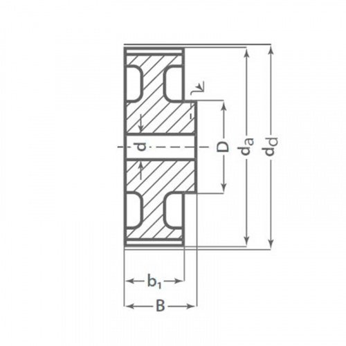 Зубчатый шкив 72 5M 25 Optibelt Зубчатый шкив 72 5M 25 Optibelt