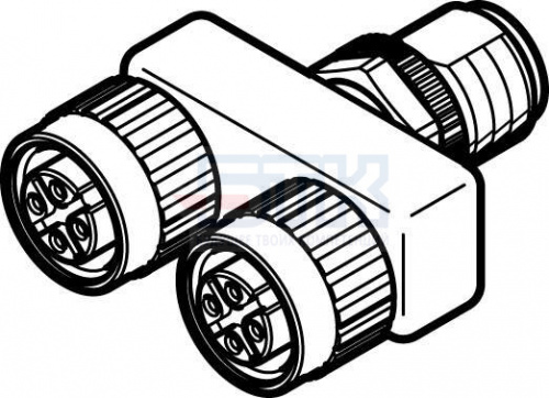 562248 Тройник с цанговым зажимом NEDU-M12D4-M12T4-IS FESTO 562248 Тройник с цанговым зажимом NEDU-M12D4-M12T4-IS FESTO