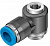 186156 Угловой штуцер с цанговым зажимом и резьбой QSLV-G1/2-12-I FESTO