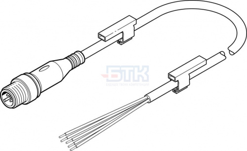 569840 Соединительный кабель NEBU-LE5-K-1-M12G5 FESTO