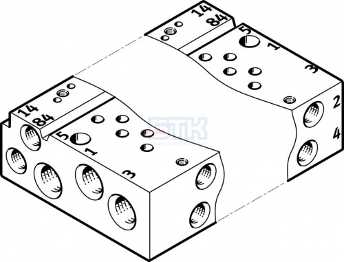 566549 Коллектор VABM-L1-10AW-M7-5 FESTO 566549 Коллектор VABM-L1-10AW-M7-5 FESTO