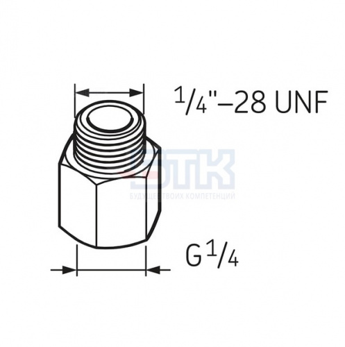 Переходник G1/4 – 1/4 UNF LAPN 1/4UNF SKF Переходник G1/4 – 1/4 UNF LAPN 1/4UNF SKF