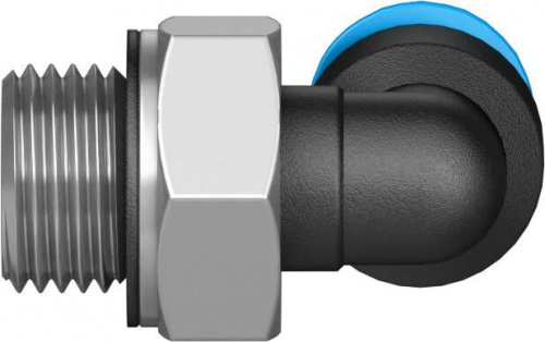 186269 Угловой штуцер с цанговым зажимом и резьбой QSML-G1/8-6 FESTO 186269 Угловой штуцер с цанговым зажимом и резьбой QSML-G1/8-6 FESTO