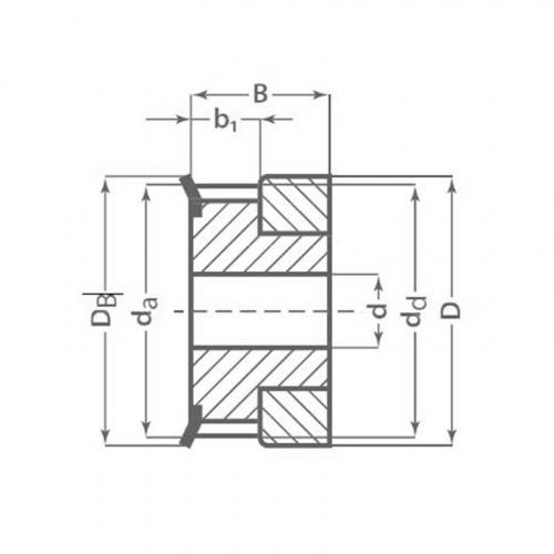 Зубчатый шкив 16 T2,5/12-2 Optibelt Зубчатый шкив 16 T2,5/12-2 Optibelt