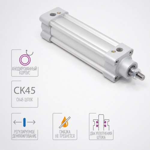 Пневмоцилиндр PNC-050-SY-0160-M2(M8) Pemaks