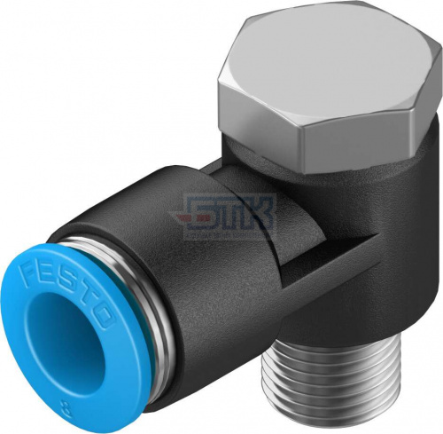 153089 Угловой штуцер с цанговым зажимом и резьбой QSLV-1/8-8 FESTO
