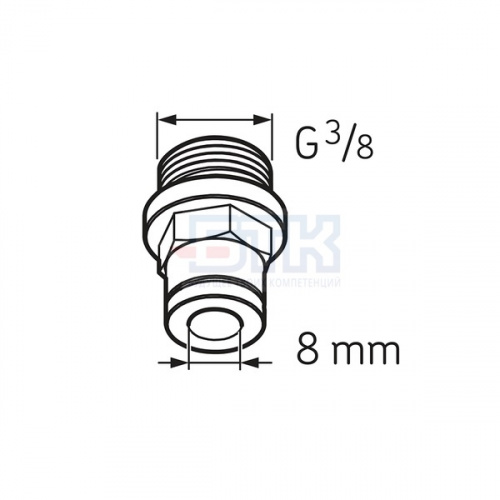 Штуцер с наружной резьбой G3/8 LAPF M3/8 SKF