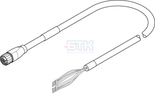 8085954 Кабель электродвигателя NEBM-M16G8-E- -Q7-LE8-1 FESTO