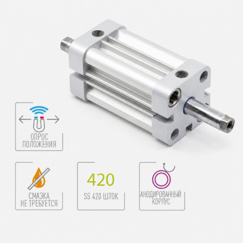 Пневмоцилиндр KCDYA-40-016-M3(M6) Pemaks