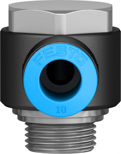 186144 Угловой штуцер с цанговым зажимом и резьбой QSLV-G3/8-10 FESTO 186144 Угловой штуцер с цанговым зажимом и резьбой QSLV-G3/8-10 FESTO