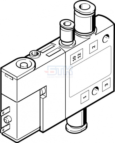 196849 Распределитель с электроуправлением CPE10-M1BH-3GLS-QS-4 FESTO
