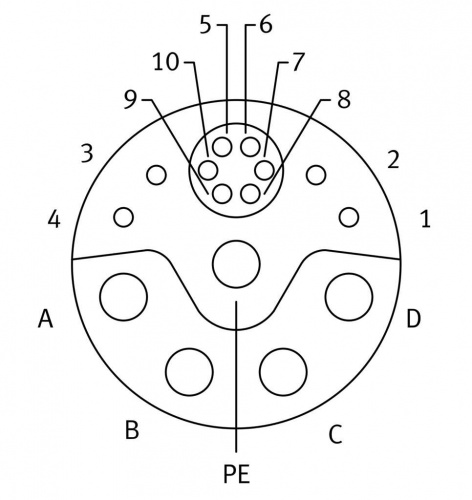 5251387 Кабель электродвигателя NEBM-M23G15-EH- -Q10N-R3LEG14 FESTO