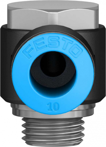 186143 Угловой штуцер с цанговым зажимом и резьбой QSLV-G1/4-10 FESTO 186143 Угловой штуцер с цанговым зажимом и резьбой QSLV-G1/4-10 FESTO
