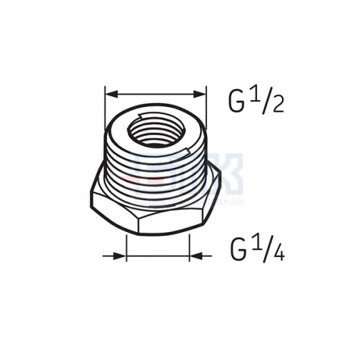 Переходник G1/4 – G1/2, LAPN 1/2 SKF Переходник G1/4 – G1/2, LAPN 1/2 SKF