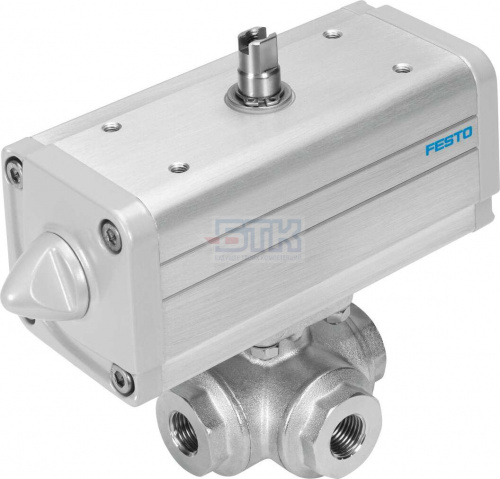 1914789 Шаровой кран с приводом VZBA-1"-GGG-63-32L-F0405-V4V4T-PP30-R-90-C FESTO