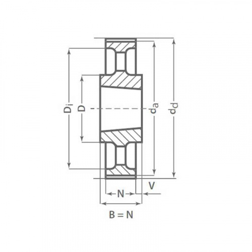 Зубчатый шкив TB 112 5M 15 Optibelt Зубчатый шкив TB 112 5M 15 Optibelt