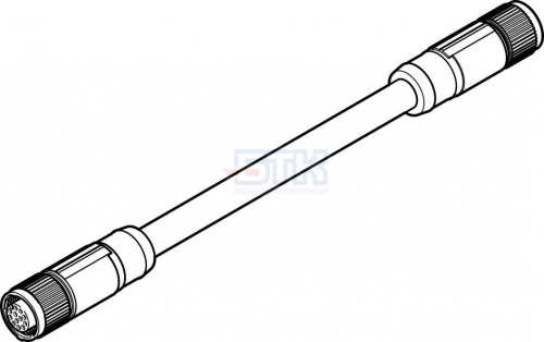 3056124 Соединительный кабель NEBS-M12G12-KS-0.5-SM12G12 FESTO