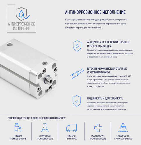 Пневмоцилиндр PK-050-SA-0015-K1-T1 Pemaks