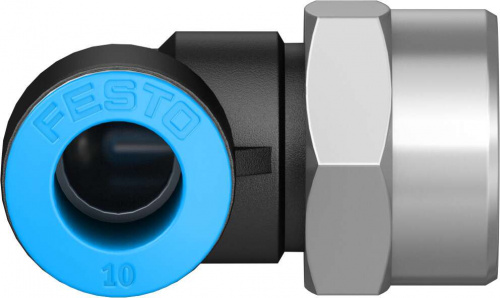 153280 Угловой штуцер с цанговым зажимом и резьбой QSLF-3/8-10-B FESTO 153280 Угловой штуцер с цанговым зажимом и резьбой QSLF-3/8-10-B FESTO