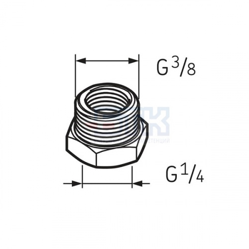 Переходник G1/4 – G3/8 LAPN 3/8 SKF Переходник G1/4 – G3/8 LAPN 3/8 SKF