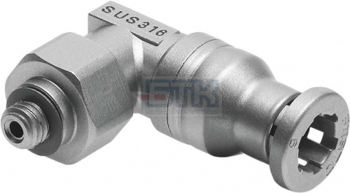 162871 Угловой штуцер с цанговым зажимом и резьбой CRQSL-M5-6 FESTO 162871 Угловой штуцер с цанговым зажимом и резьбой CRQSL-M5-6 FESTO