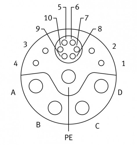 5251386 Кабель электродвигателя NEBM-M23G15-EH-20-Q9N-R3LEG14 FESTO