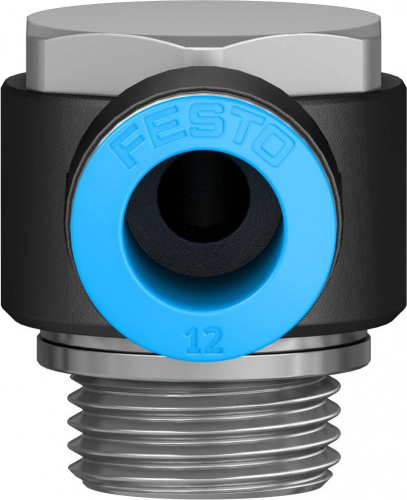 186146 Угловой штуцер с цанговым зажимом и резьбой QSLV-G1/2-12 FESTO 186146 Угловой штуцер с цанговым зажимом и резьбой QSLV-G1/2-12 FESTO