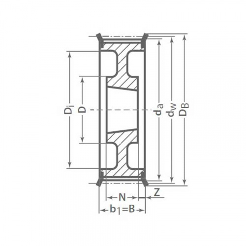 Зубчатый шкив TB 72 8M 50 Optibelt Зубчатый шкив TB 72 8M 50 Optibelt