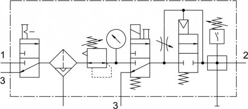 185782 Блок подготовки воздуха LFR-1/4-D-MINI-KG-A FESTO