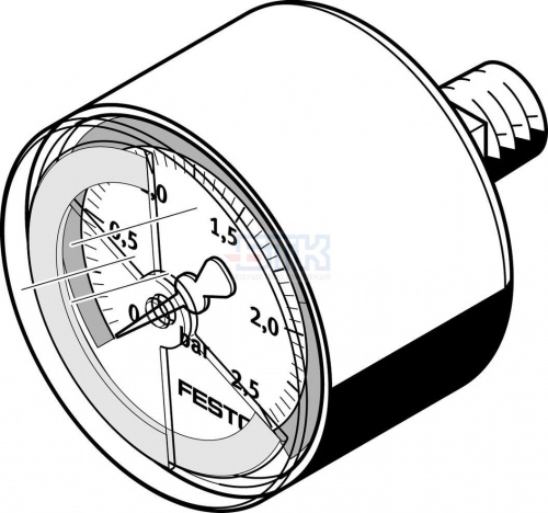 525727 Манометр MA-50-2,5-R1/4-E-RG FESTO 525727 Манометр MA-50-2,5-R1/4-E-RG FESTO