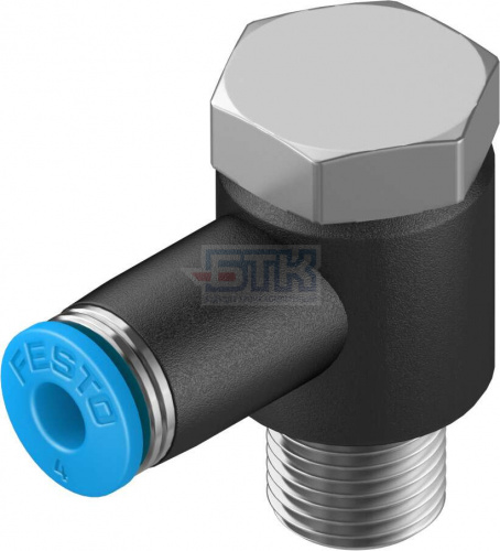 153086 Угловой штуцер с цанговым зажимом и резьбой QSLV-1/8-4 FESTO 153086 Угловой штуцер с цанговым зажимом и резьбой QSLV-1/8-4 FESTO