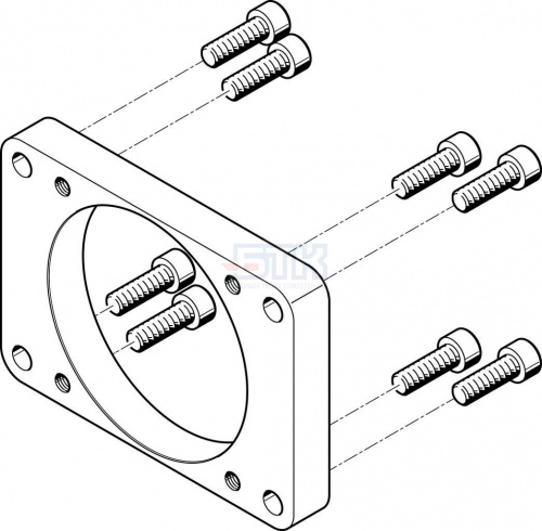 558182 Фланец электродвигателя EAMF-A-95B-100A FESTO 558182 Фланец электродвигателя EAMF-A-95B-100A FESTO