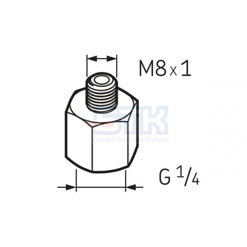 Переходник G1/4 – M8x1 LAPN 8X1 SKF Переходник G1/4 – M8x1 LAPN 8X1 SKF