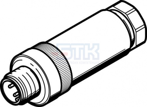 570954 Штекер NECU-S-M12G4-P2-IS FESTO 570954 Штекер NECU-S-M12G4-P2-IS FESTO